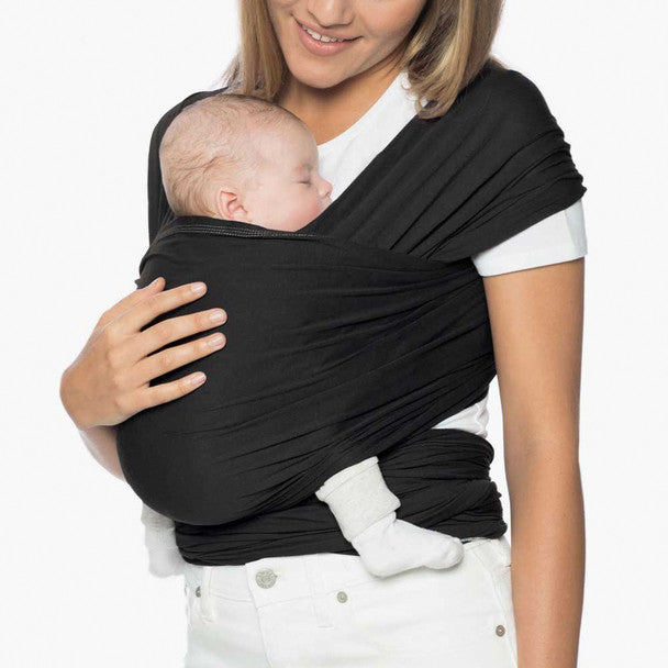 ErgoBaby Aura Baby Wrap - Preto Puro - Bambi Baby