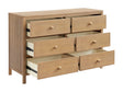 Soho Baby Everlee 6 Drawer Dresser - Honey Wood - Bambi Baby