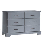 Elephant Grey Birch Natart Taylor King Double Dresser 6-Drawer - Front Angle | Bambi Baby