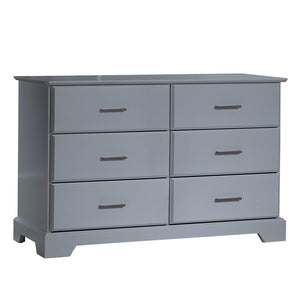 Elephant Grey Birch Natart Taylor King Double Dresser 6-Drawer - Front Angle | Bambi Baby