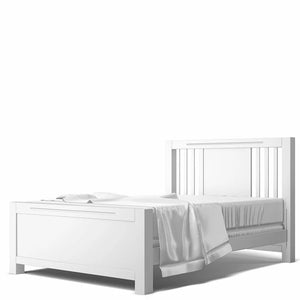 Solid White Hardwood Romina Ventianni Full Bed - 3/4 Angle View | Bambi Baby