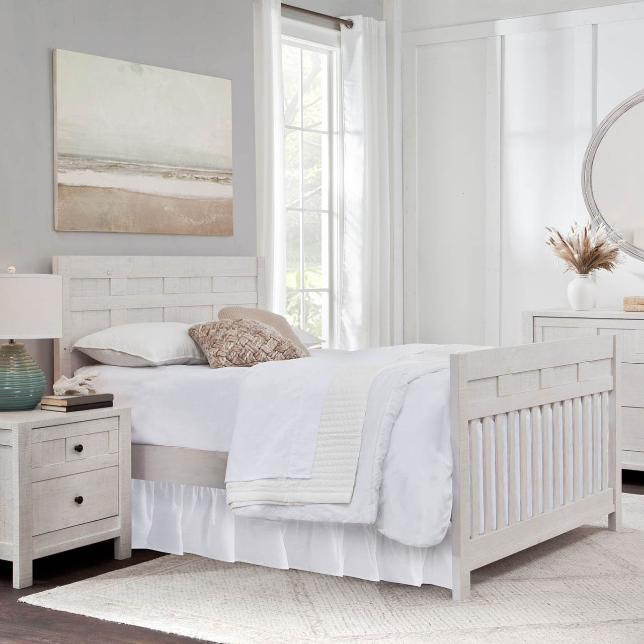 Bella Vita Anzio Crib in White Wash- Bambi Baby