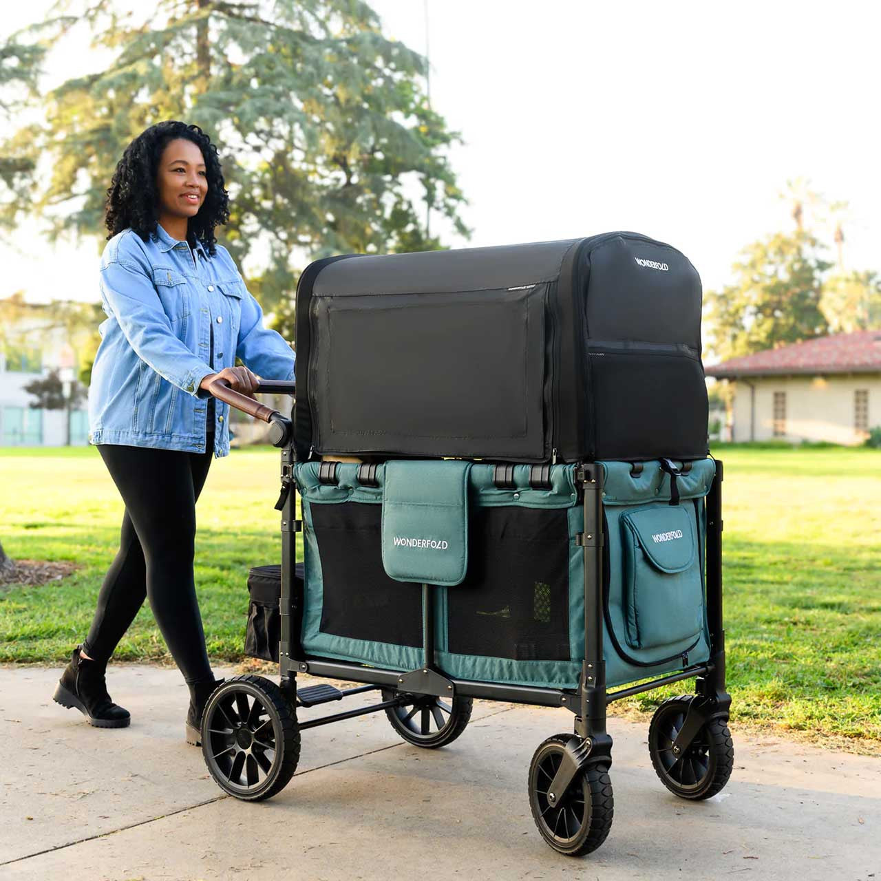 WonderFold Flex Canopy For W2 Elite & Luxe in Black – Bambi Baby
