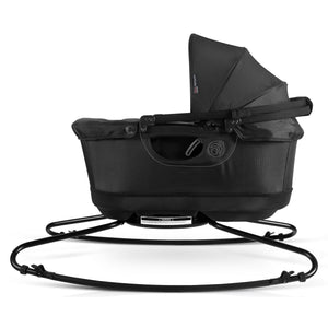 Black Orbit Baby G5 Bassinet with Rocker Base - Side Profile | Bambi Baby