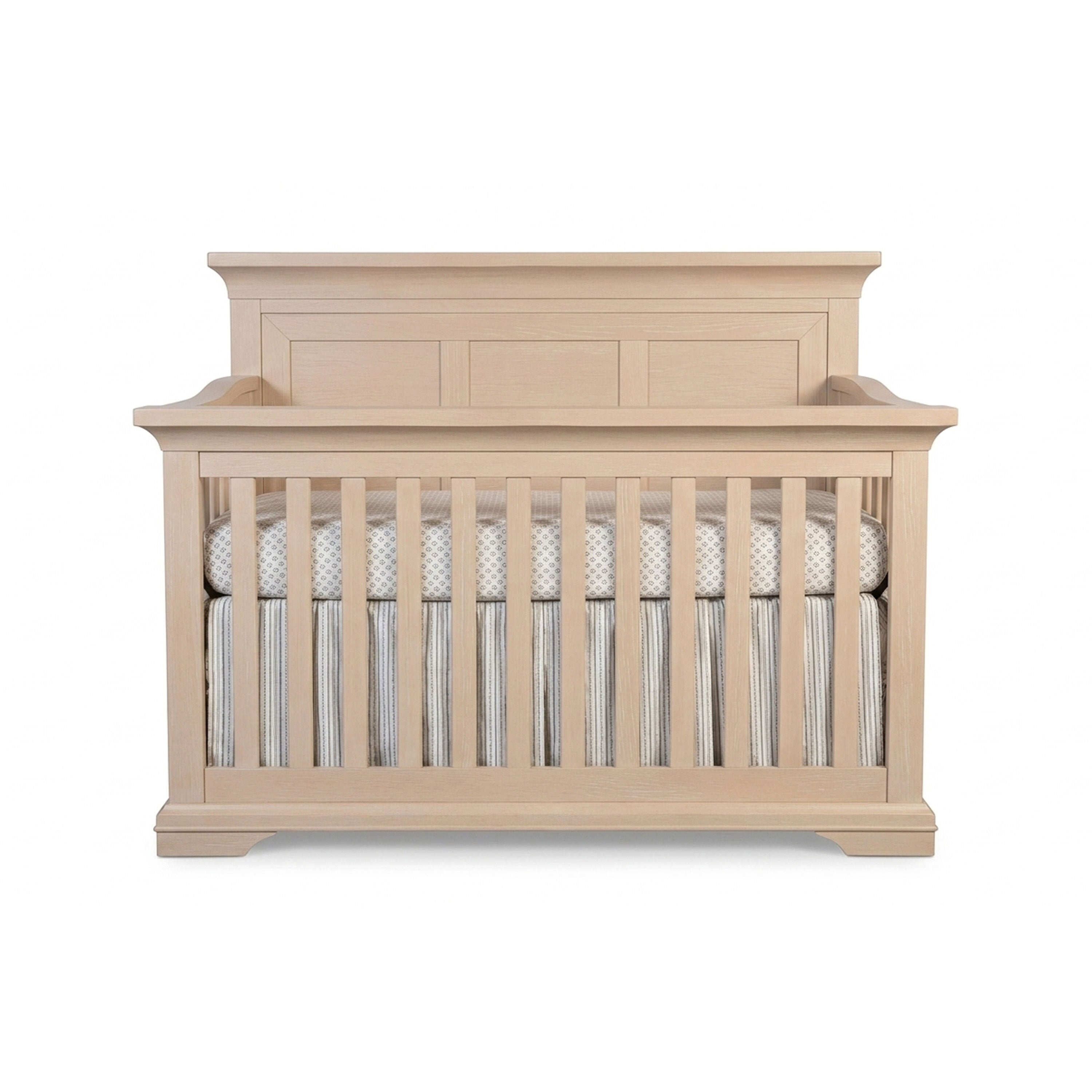 Pali Genova Convertible Crib With Varese Wood Panel 3 Squares- Bambi Baby