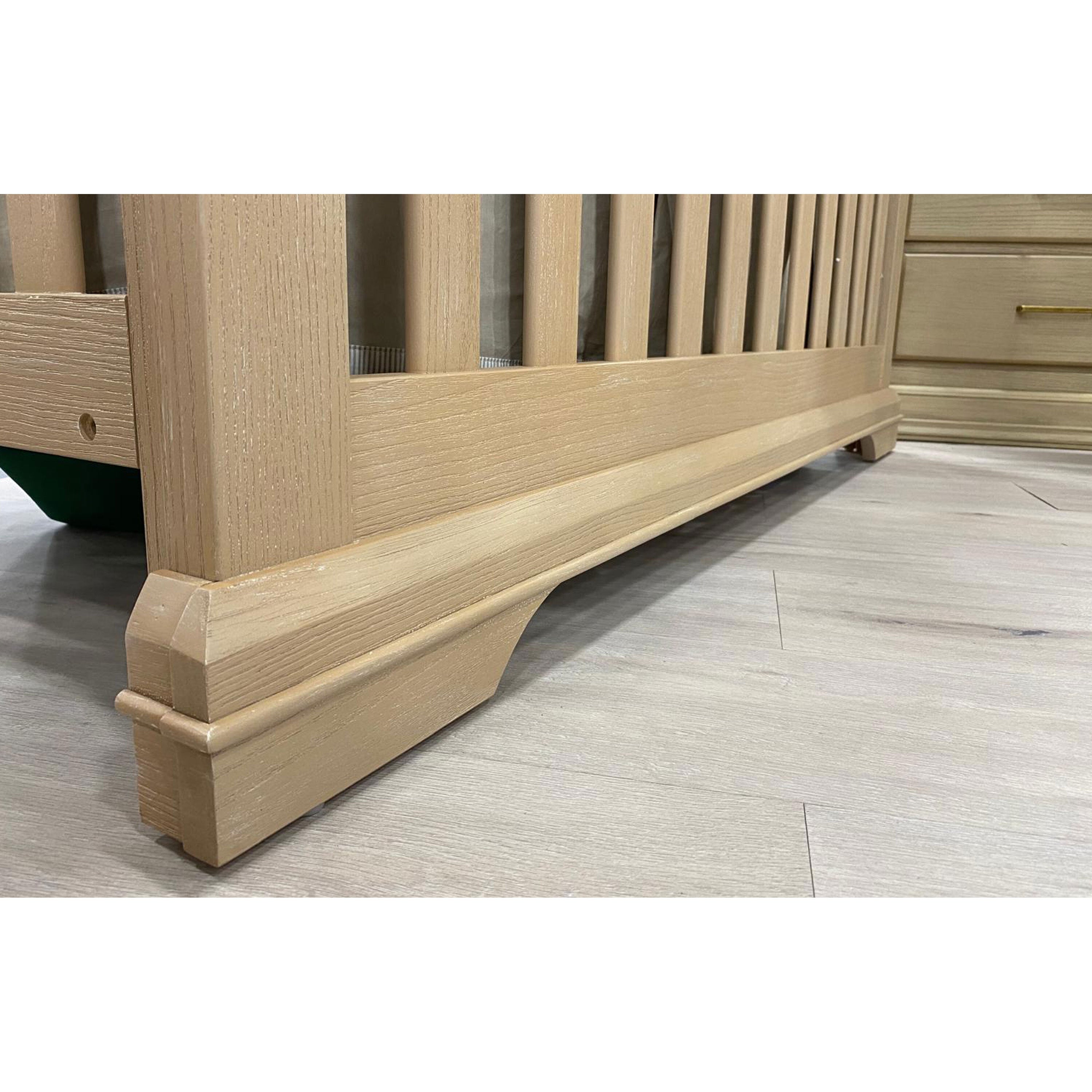Pali Genova Convertible Crib With Varese Wood Panel 3 Squares- Bambi Baby