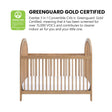 Soho Baby Everlee 3 in 1 Convertible Crib - Honey Wood - Bambi Baby