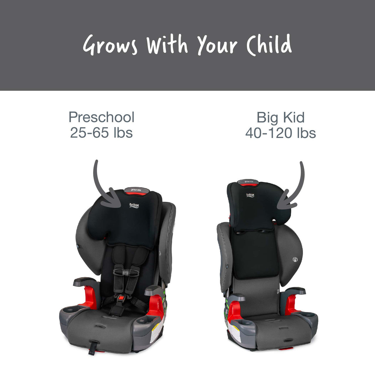 Britax Grow With You Convertible Car Seat in Mod Black- Bambi Baby