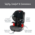 Silla de auto convertible Britax Grow With You - Mod Black - Bambi Baby