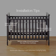 Halo Breathable Mesh Crib Liner for Full Sized Solid End Crib - White - Bambi Baby