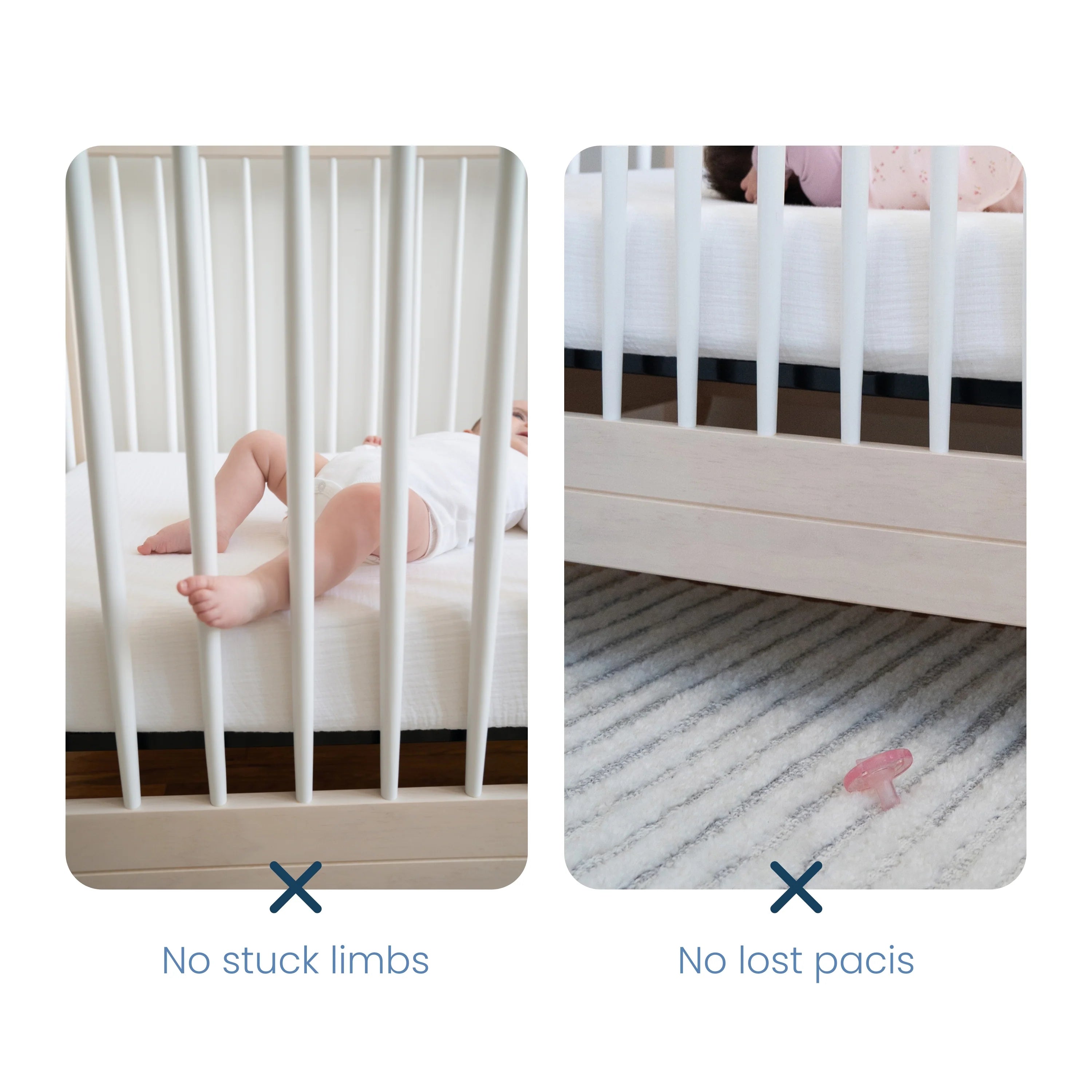 Halo Breathable Mesh Crib Liner for Full Sized Solid End Crib - White- Bambi Baby