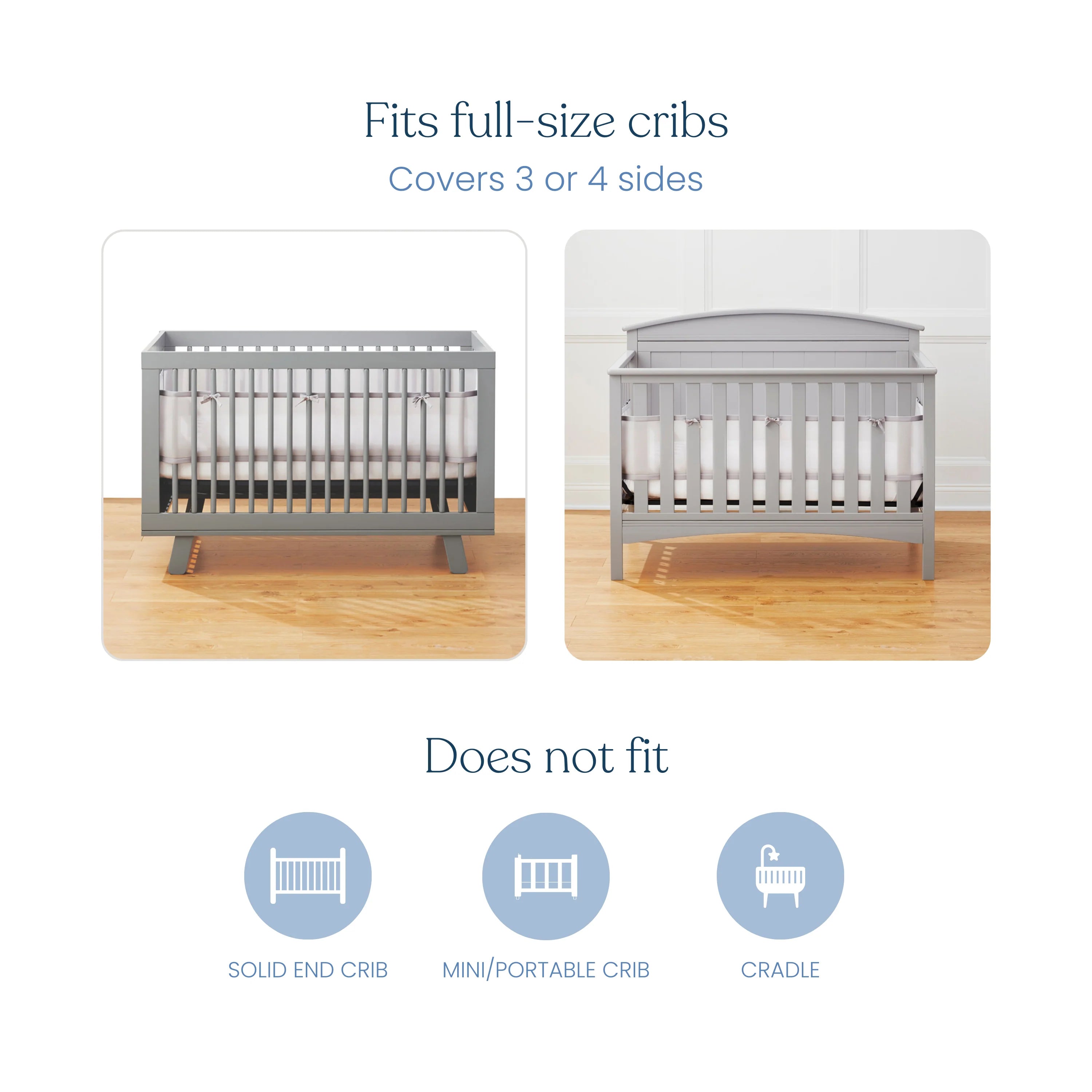 Halo Breathable Mesh Crib Liner for Full Sized Crib- Bambi Baby