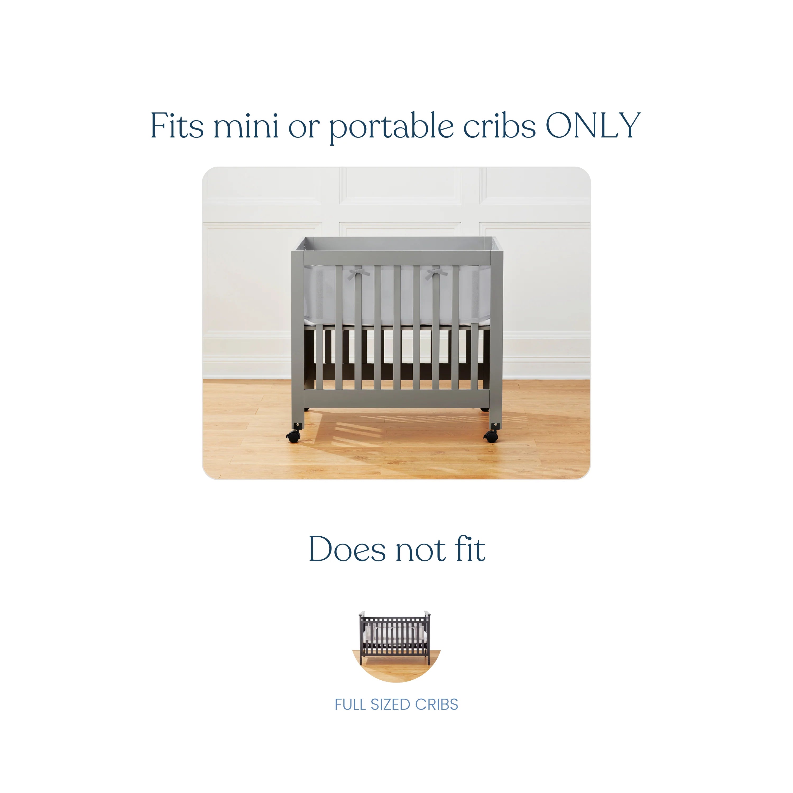 Halo Breathable Mesh Crib Liner for Mini Crib- Bambi Baby
