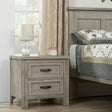 Mesita de noche Hanover de Soho Baby en roble gris - Bambi Baby
