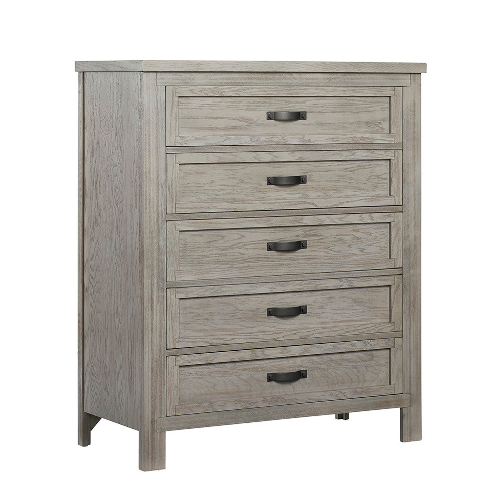 Cómoda Hanover de 5 cajones Soho Baby en roble gris- Bambi Baby