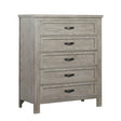 Soho Baby Hanover 5 Drawer Chest Oak Gray - Bambi Baby