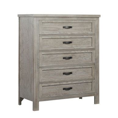 Cómoda Hanover de 5 cajones Soho Baby en roble gris- Bambi Baby