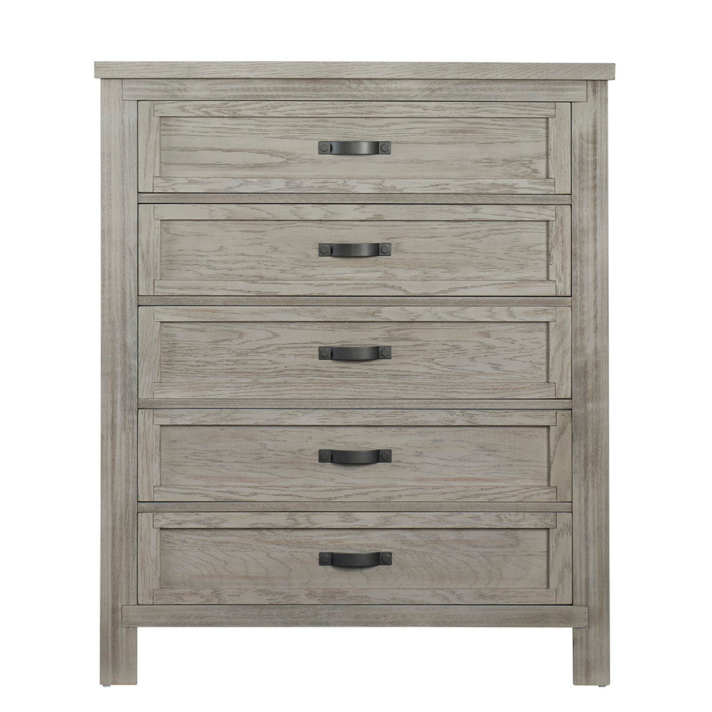 Cómoda Hanover de 5 cajones Soho Baby en roble gris- Bambi Baby