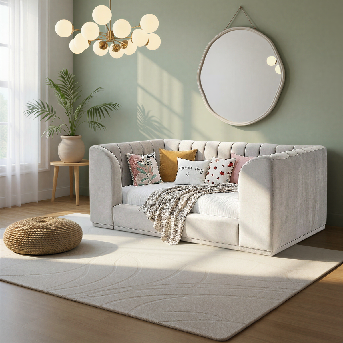Westwood Design Harper Upholstered Twin Day Bed- Bambi Baby
