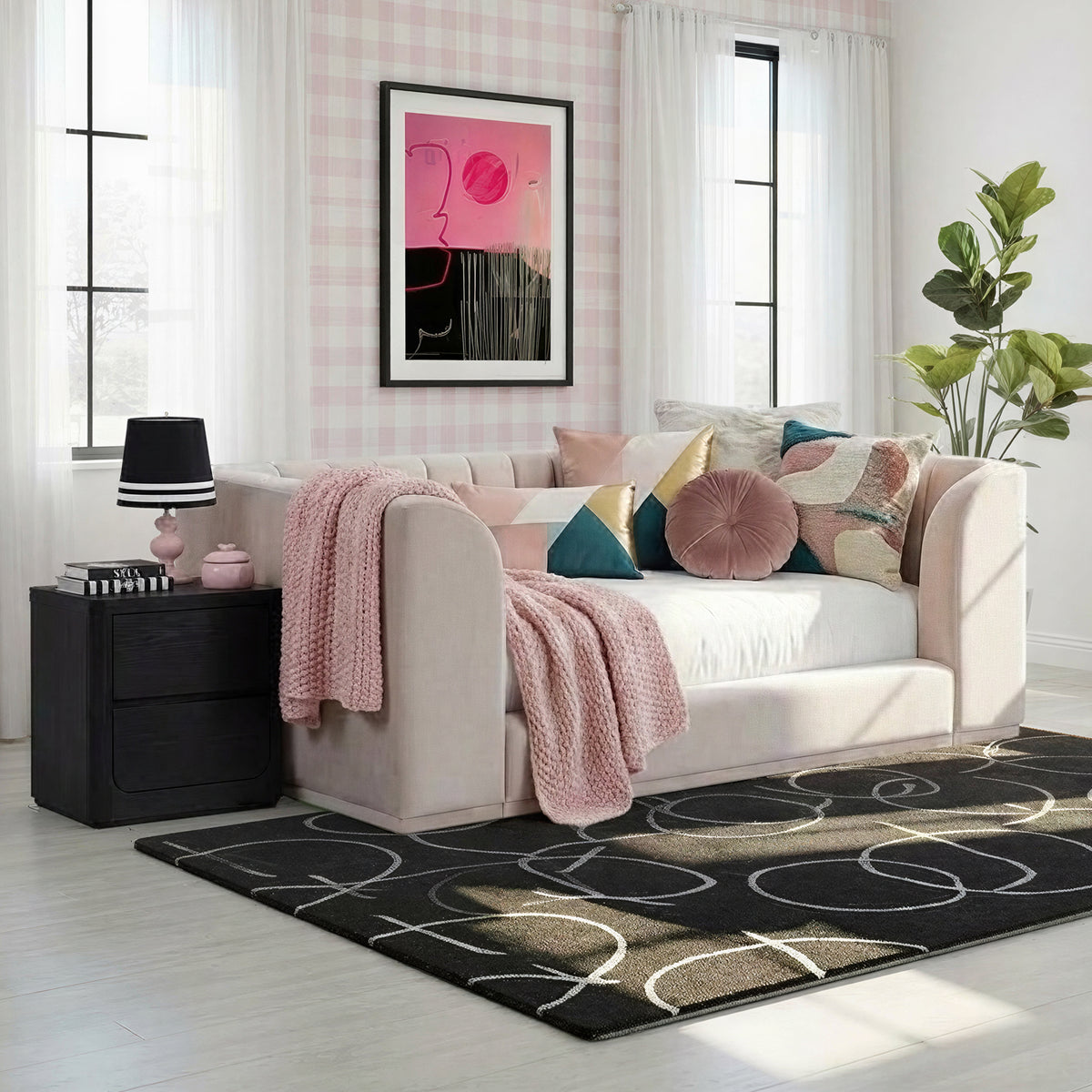 Westwood Design Harper Upholstered Twin Day Bed- Bambi Baby