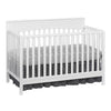 Snow White Oxford Baby Harper 4-in-1 Convertible Crib - Side Angle | Bambi Baby