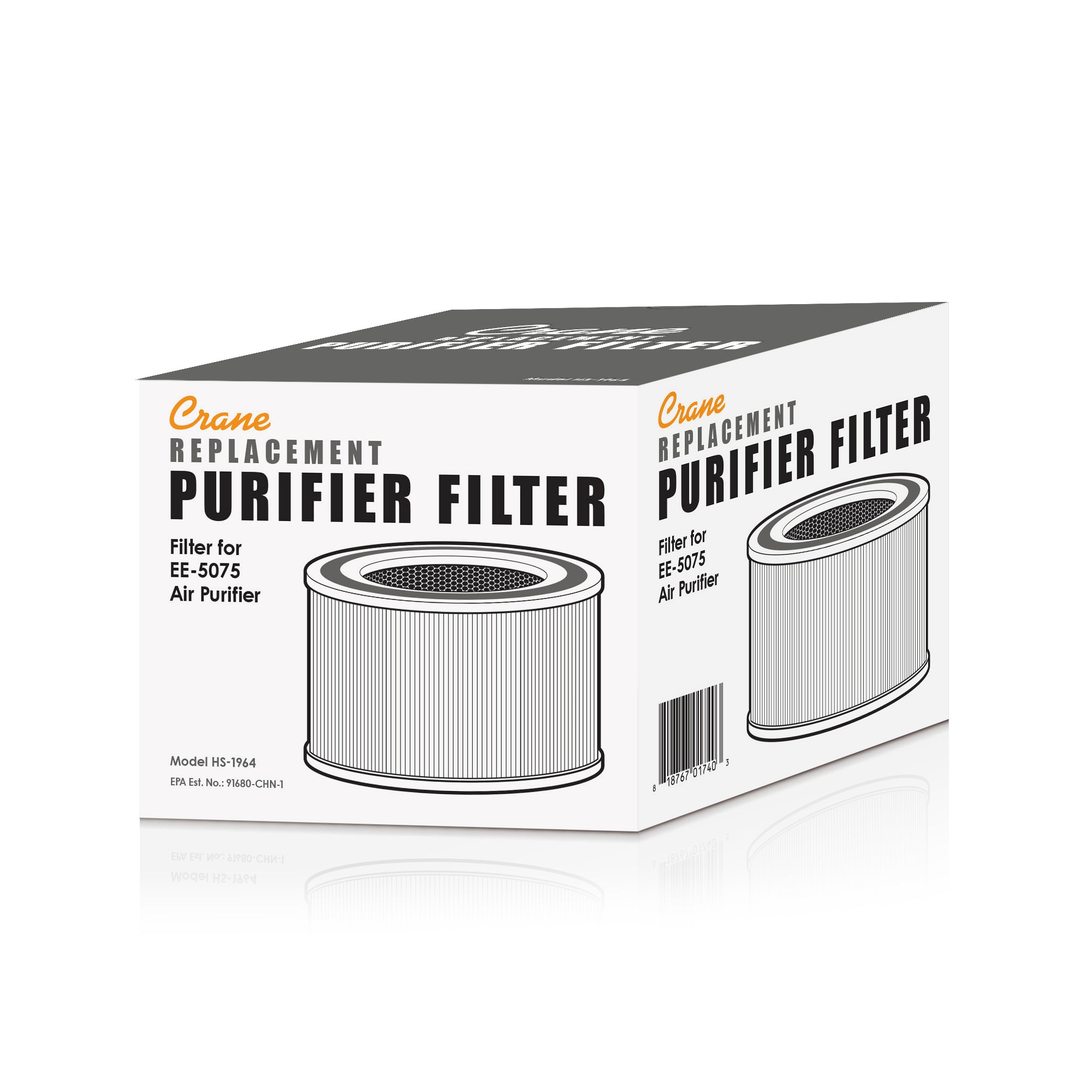Crane Baby Crane EE-5075 Air Purifier Replacement HEPA Filter - White- Bambi Baby