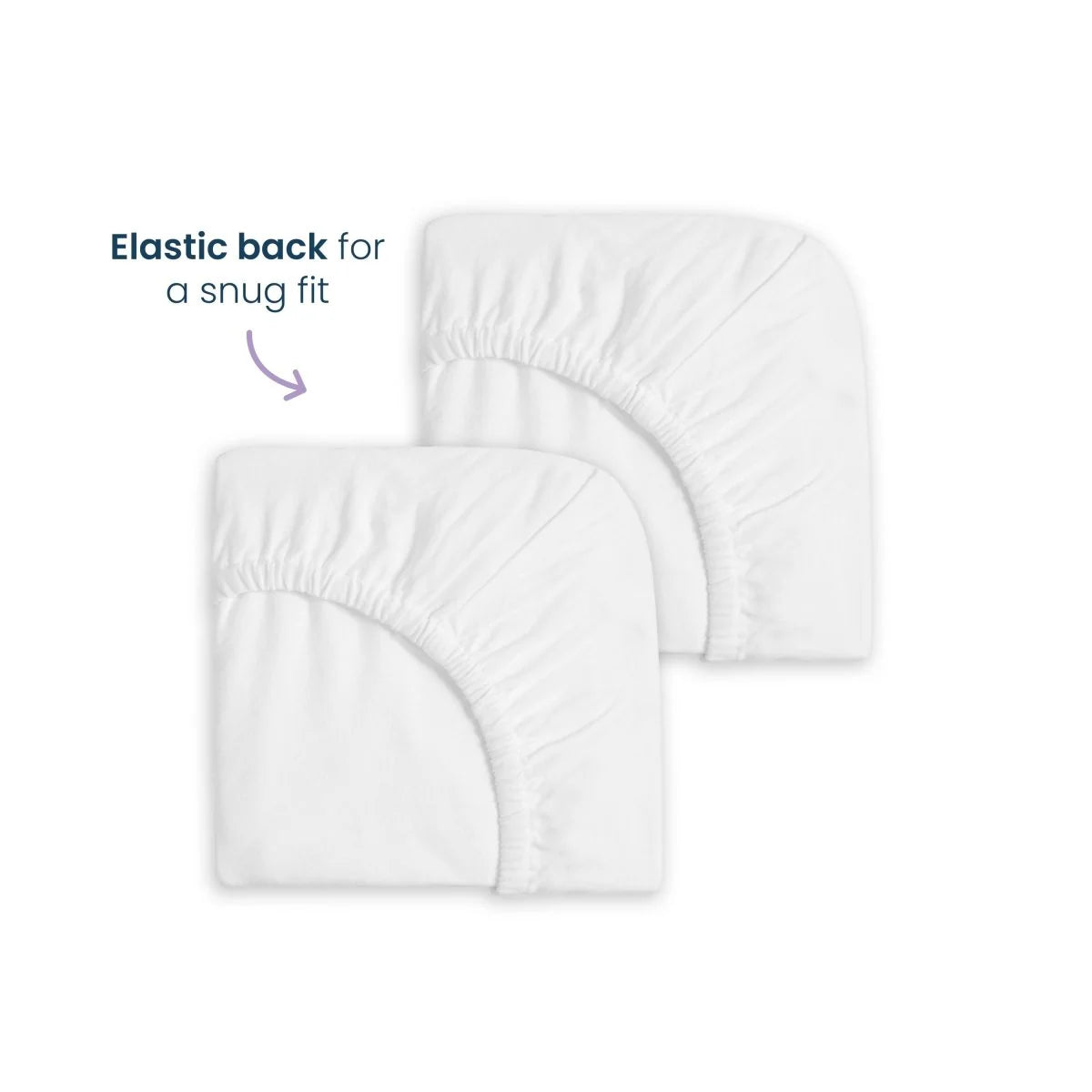 Halo Mini Crib Sheet 100% Cotton 2-Pack - White- Bambi Baby