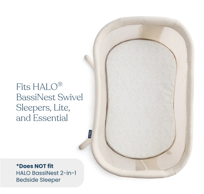 Halo BassiNest Fitted Sheet 100% Organic Cotton 2-Pack- Bambi Baby