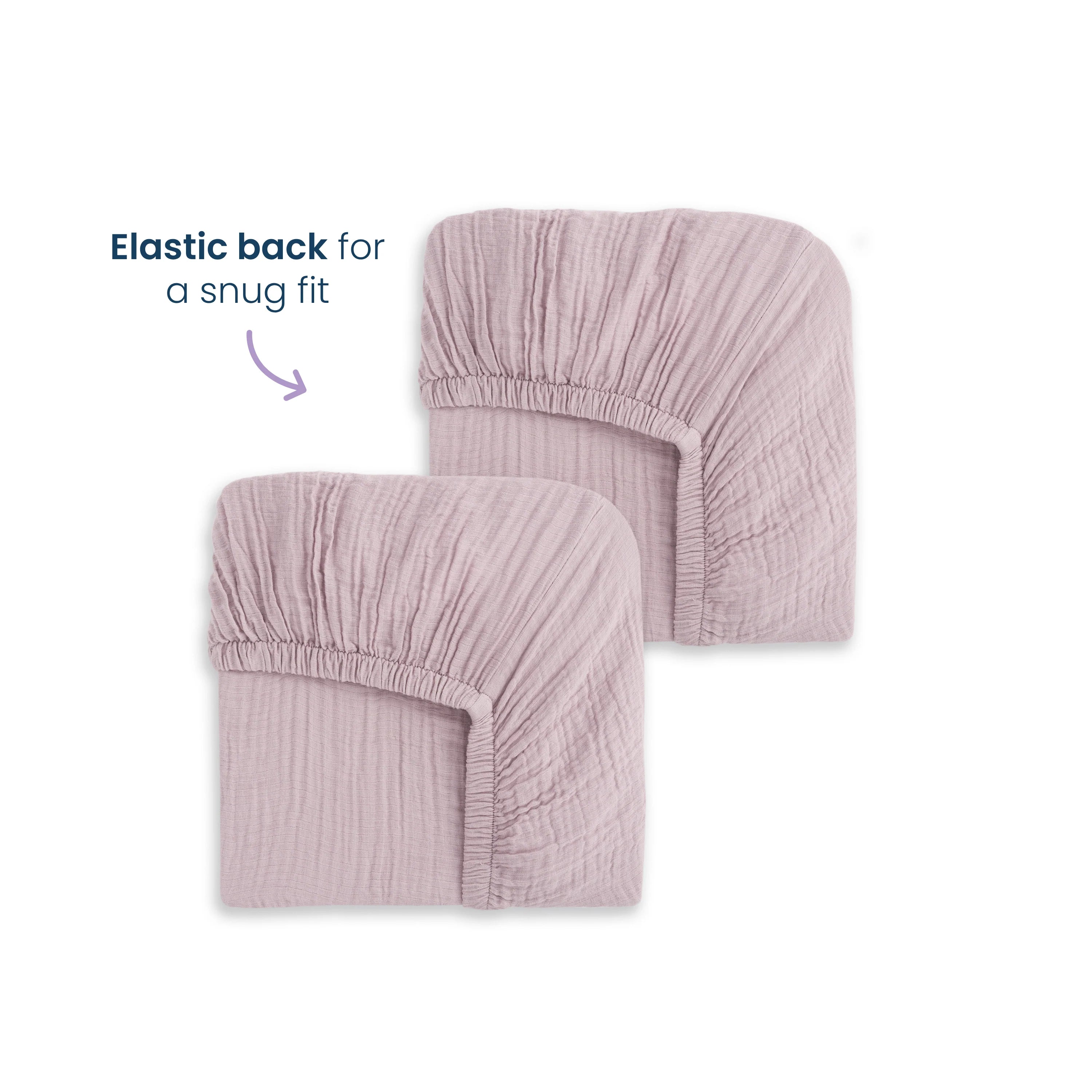 Halo Fitted Crib Sheets 100% Organic Cotton Muslin 2 Pack- Bambi Baby