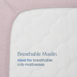 Halo Fitted Crib Sheets 100% Organic Cotton Muslin 2 Pack - Bambi Baby