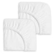 Halo Mini Crib Sheet 100% Cotton 2-Pack - White - Bambi Baby