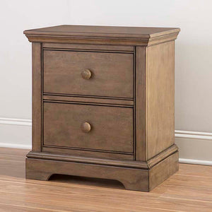 Cashew Wood Westwood Hanley 2 Drawer Nightstand - 3/4 Angle | Bambi Baby