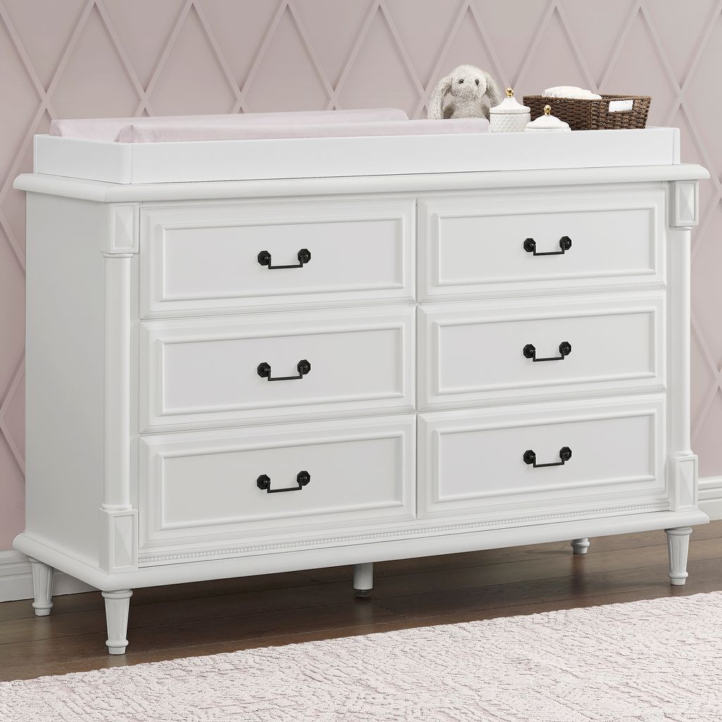 Simmons Kids Juliette 6 Drawer Dresser with Changing Toppper- Bambi Baby