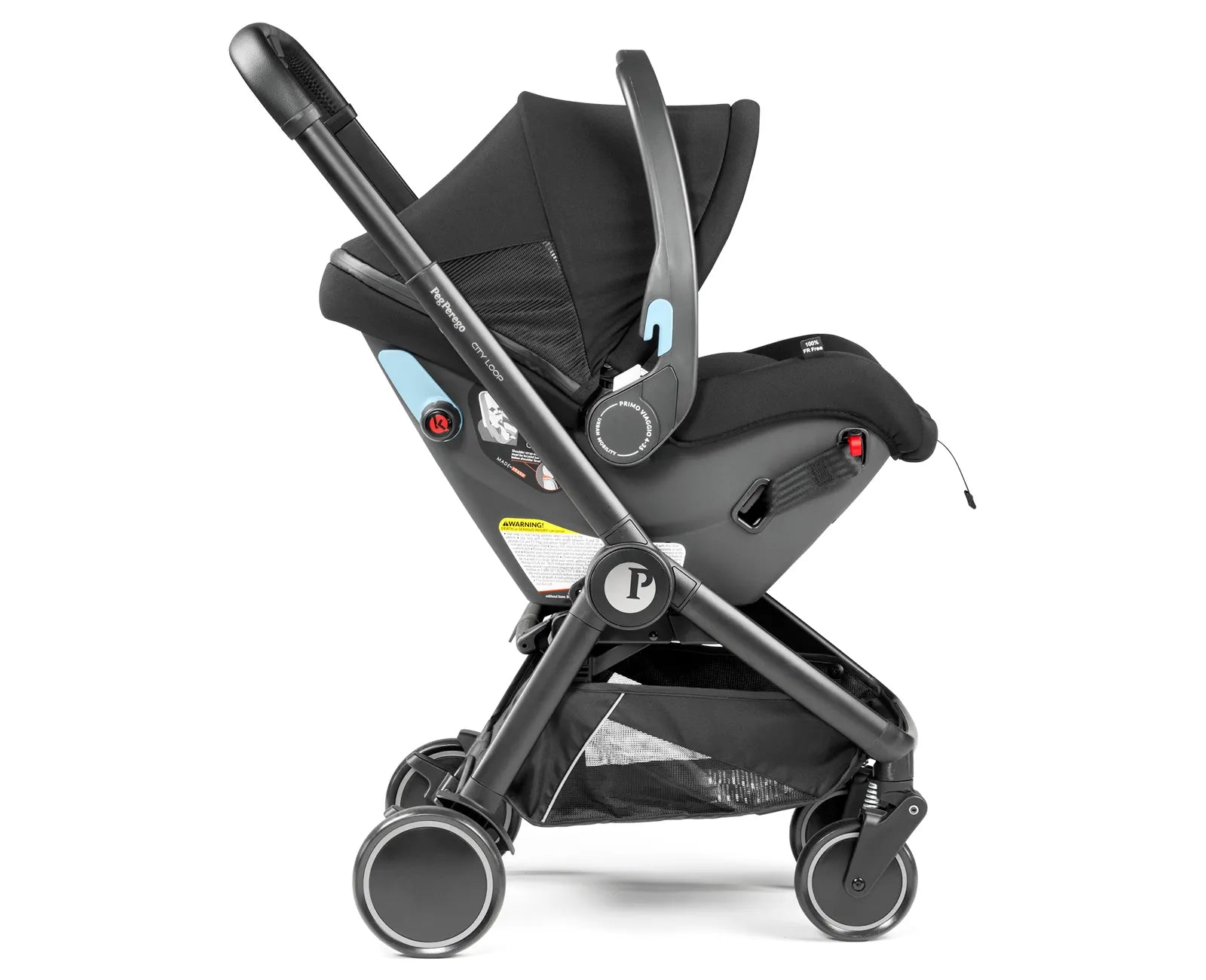 Peg Perego City Loop + Cadeirinha de carro infantil e carrinho de passeio Urban Mobility Preto verdadeiro- Bambi Baby