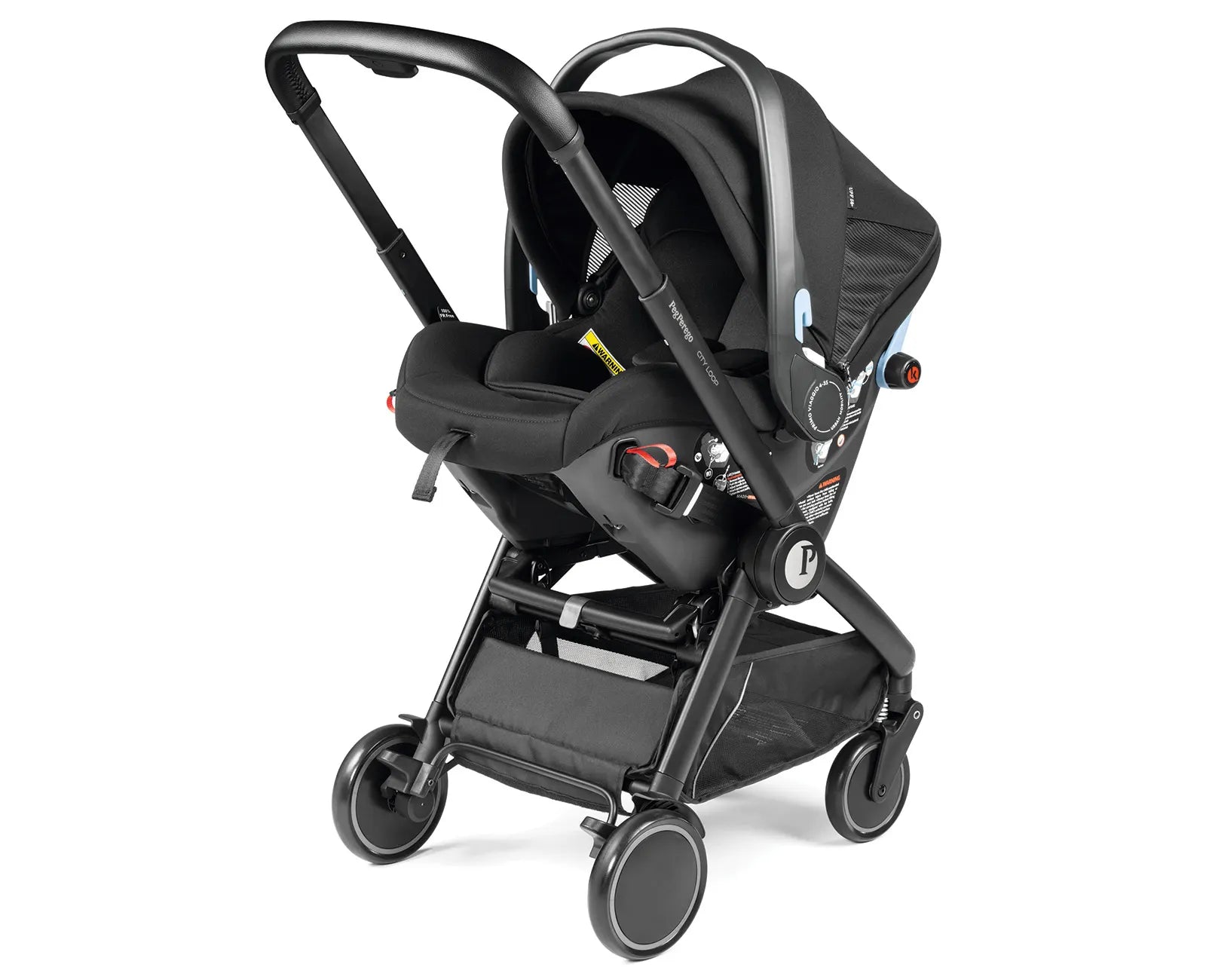Peg Perego City Loop + Cadeirinha de carro infantil e carrinho de passeio Urban Mobility Preto verdadeiro- Bambi Baby