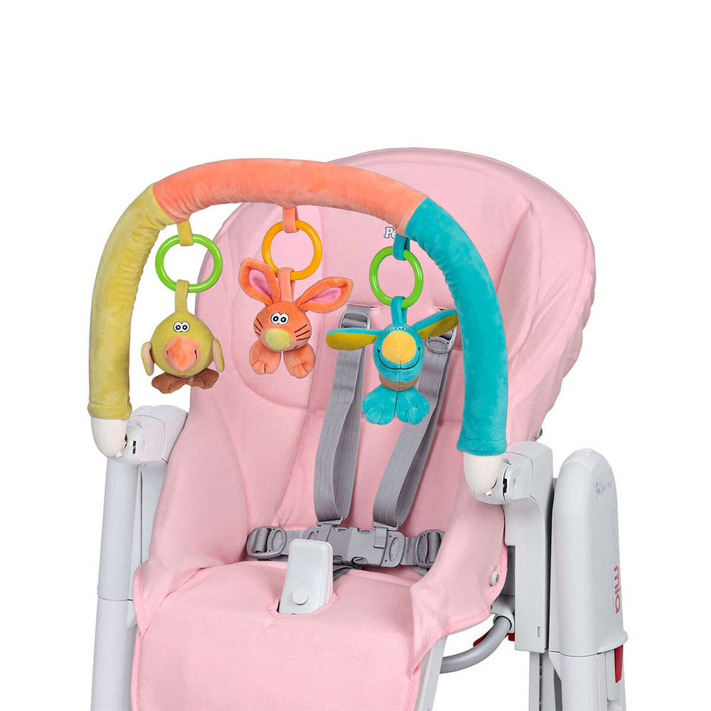 Peg Perego Tatamia Kit Soft seat cover & Play bar for the Tatamia high chair in Rosa- Light Pink- Bambi Baby