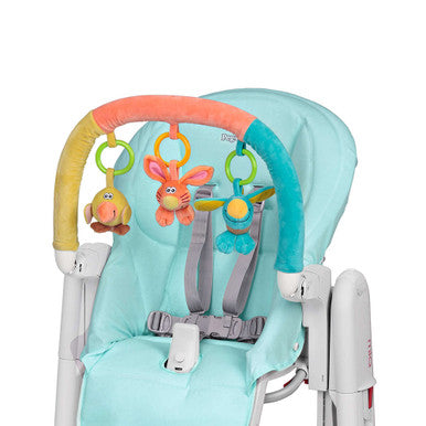 Peg Perego Tatamia Kit Soft seat cover & Play bar for the Tatamia high chair in Azzurro- Light Blue- Bambi Baby