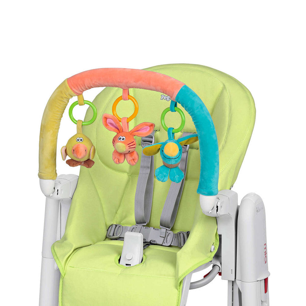 Peg Perego Tatamia Kit Soft seat cover & Play bar for the Tatamia high chair in Verde- Light Green- Bambi Baby
