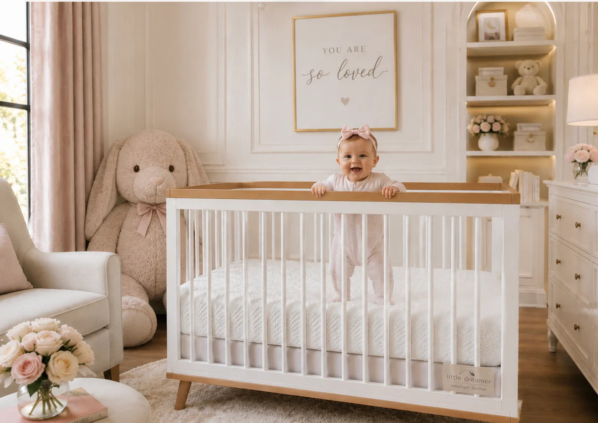 Moonlight Slumber Little Dreamer 5" Dual-Sided Crib Mattress- Bambi Baby
