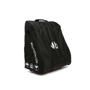 Black Nylon Bumbleride Indie Twin Double Stroller Travel Bag - Front Angle View | Bambi Baby