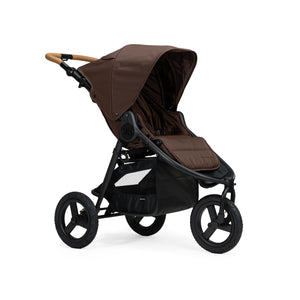Walnut Brown Bumbleride Indie All-Terrain Stroller with Cork Handle - Three-Quarter View | Bambi Baby