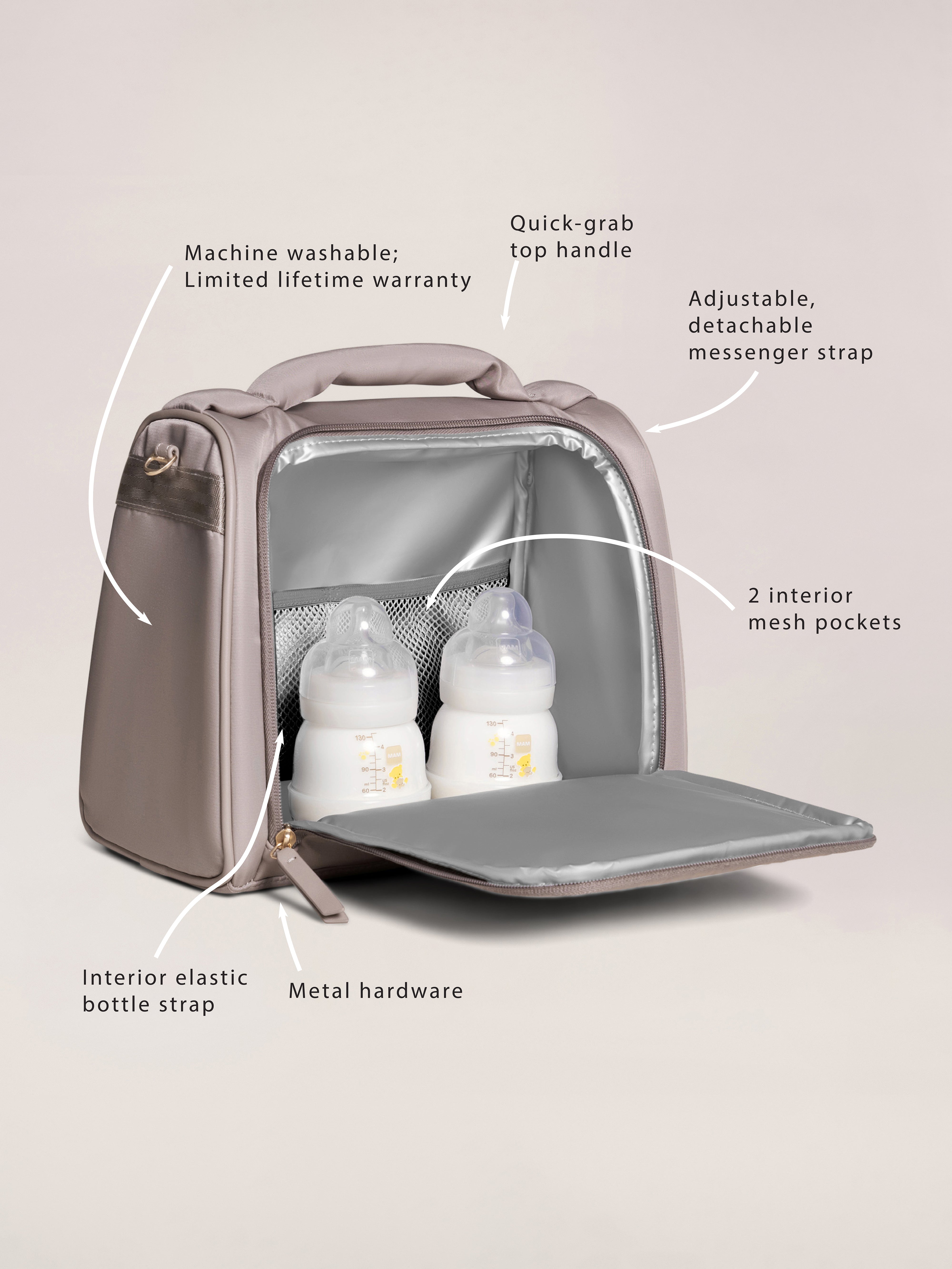 JuJuBe Witney Carson Insulated Bottle Bag - Cloud- Bambi Baby