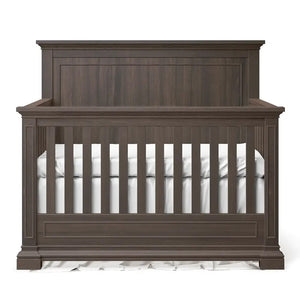 Aqua Gray Silva Jackson Convertible Crib - Front View | Bambi Baby