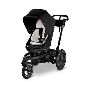 Black Orbit Baby X5 Jogger Stroller - Three Quarter View | Bambi Baby