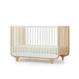 dadada Jolly 3-In-1 Convertible Crib, White/Natural - Bambi Baby
