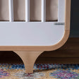 dadada Jolly 3-In-1 Convertible Crib, White/Natural - Bambi Baby
