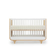 dadada Jolly 3-In-1 Convertible Crib, White/Natural - Bambi Baby
