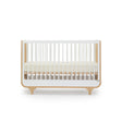 dadada Jolly 3-In-1 Convertible Crib, White/Natural - Bambi Baby
