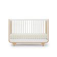 dadada Jolly 3-In-1 Convertible Crib, White/Natural - Bambi Baby
