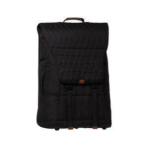 Black Quilted Joolz Travel Bag with Brown Handles - Front View | Bambi Baby